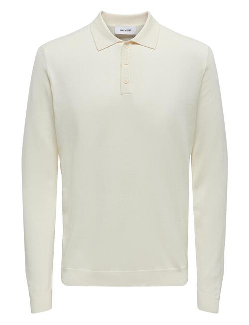 ONLY & SONS Onswyler Life Ls Polo Knit ONLY & SONS White