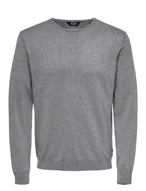 Se ONLY & SONS Onswyler Life Reg 14 Ls Crew Knit Noos ONLY & SONS Grey ved Booztlet