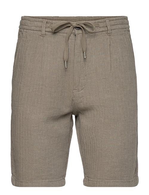 Linen Blend Herringb Short Lindbergh Green