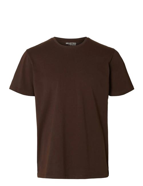 Slhaspen Ss O-Neck Tee Noos Selected Brown