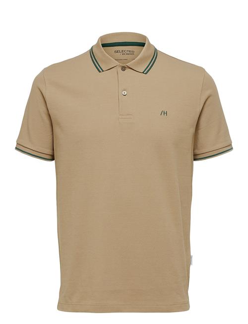 Slhdante Sport Ss Polo Noos Selected Beige