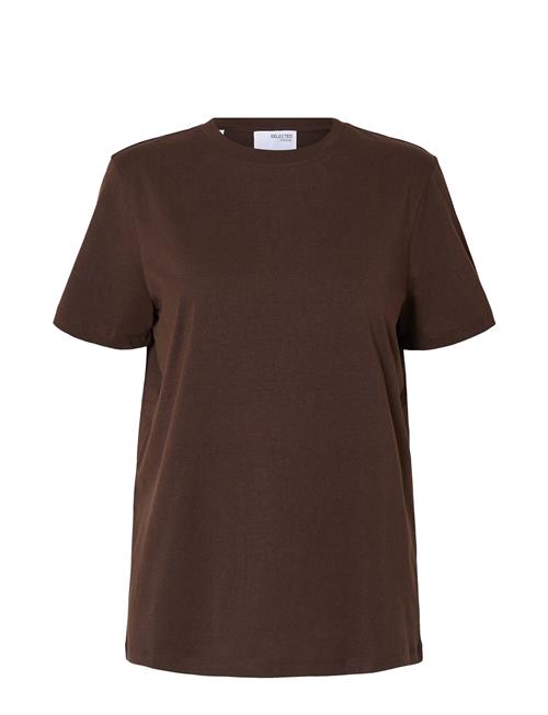 Selected Femme Slfmyessential Ss O-Neck Tee Noos Selected Femme Brown