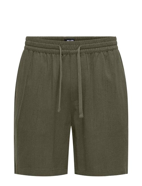 ONLY & SONS Onstel Visc Lin Shorts 0075 Cs ONLY & SONS Green