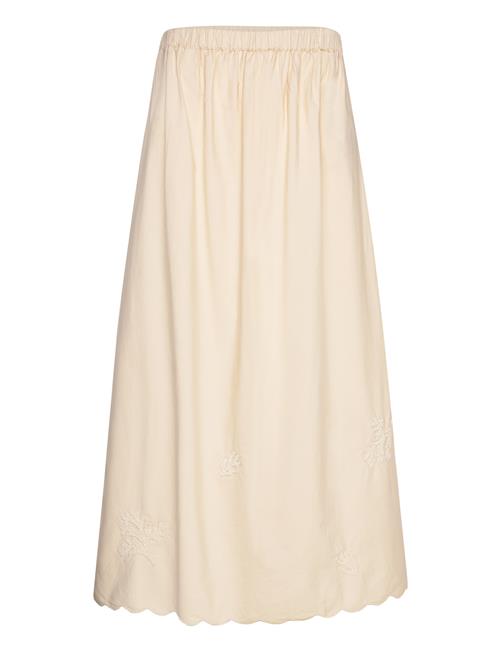 Slfmelli Hw Ankle Skirt B Selected Cream