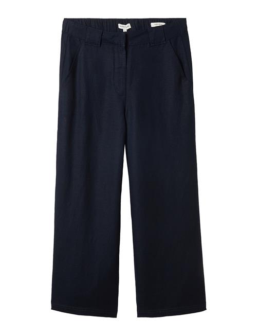 Se Tom Tailor Culotte Linen Pants Tom Tailor Navy ved Booztlet