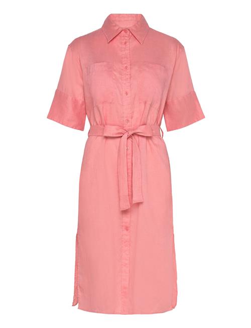 Rel Linen Ss Shirt Dress GANT Pink