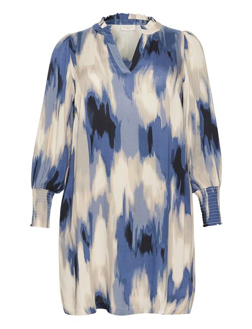 Kaffe Curve Kcbella Smock Dress Kaffe Curve Blue