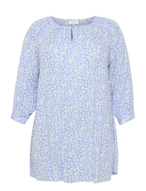 Se Kaffe Curve Kcami Tunic 3/4 Printed Kaffe Curve Blue ved Booztlet