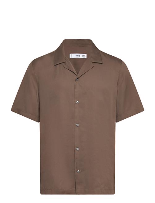 Mango Regular-Fit Shirt With Bowling Neck Mango Brown