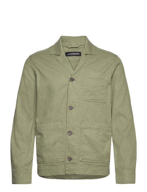 J. Lindeberg Errol Linen Workwear Overshirt J. Lindeberg Khaki