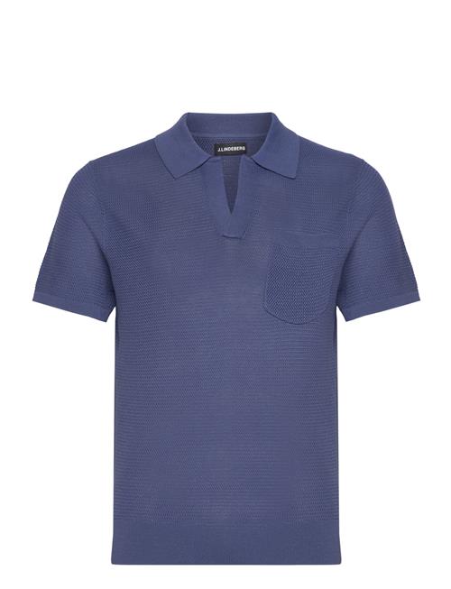 Se J. Lindeberg Ben Open Collar Polo J. Lindeberg Blue ved Booztlet