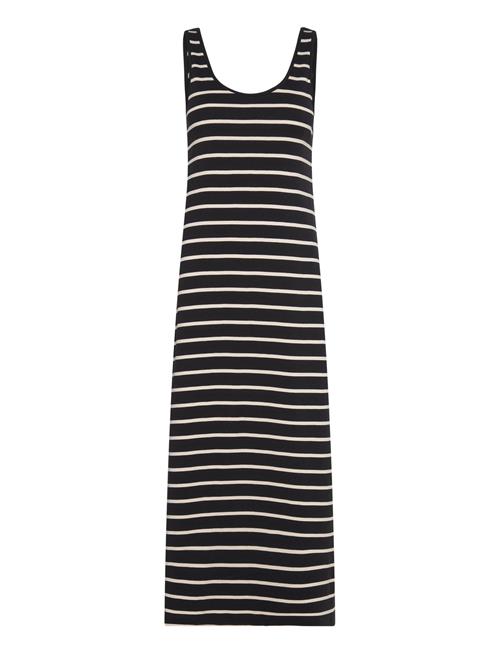 Cut-Out Striped Dress Mango Black