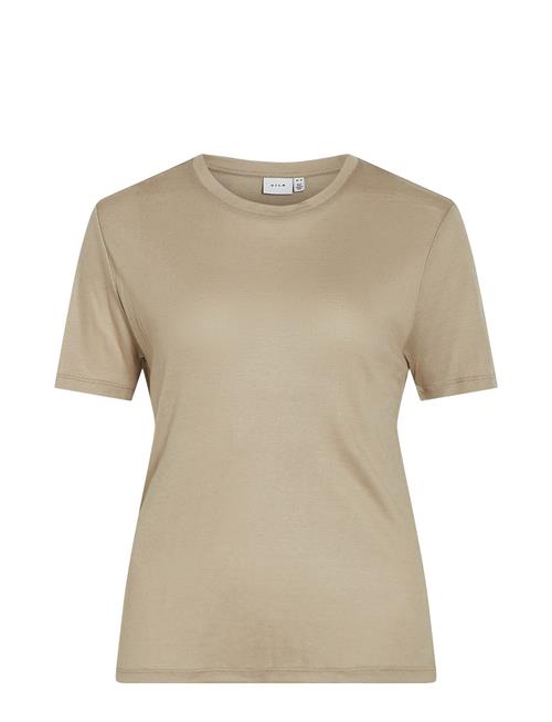 Vialexia O-Neck S/S T-Shirt - Noos Vila Beige