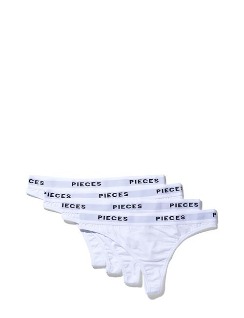 Pieces Pclogo Lady Thong 4 Pack Noos Bc Pieces White