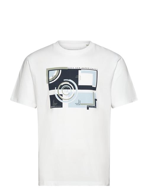 Se Tom Tailor Relaxed Printed T-Shirt Tom Tailor White ved Booztlet