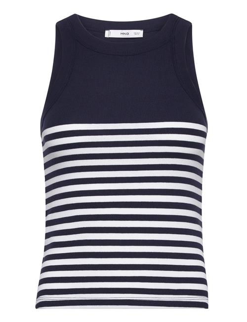 Mango Stripe-Print Top Mango Navy