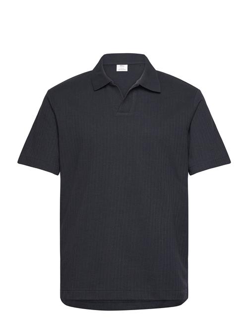 Se Mango Regular-Fit Ribbed Cotton Polo Shirt Mango Navy ved Booztlet