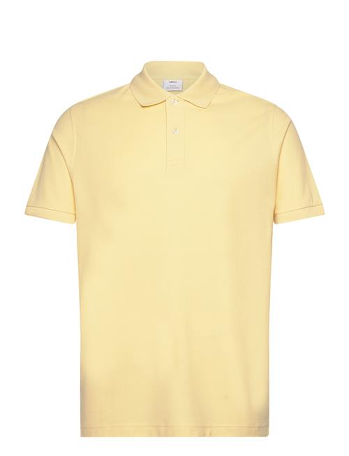 100 Cotton Pique Polo Shirt Mango Yellow