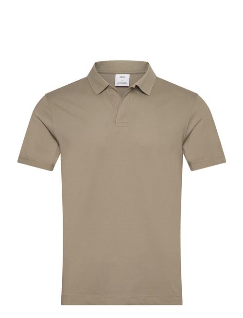 Mango Slim-Fit Cotton-Piqué Polo Shirt Mango Khaki