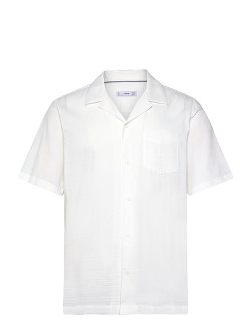 Mango Regular-Fit 100 Seersucker Cotton Shirt Mango White