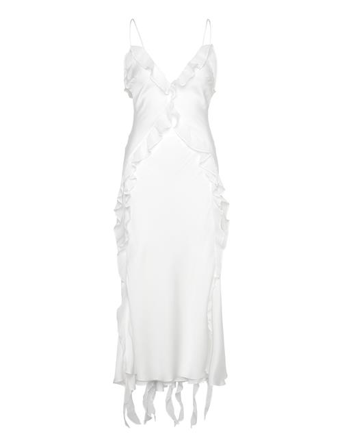 Bardot Marsella Ruffle Midi Dress Bardot White