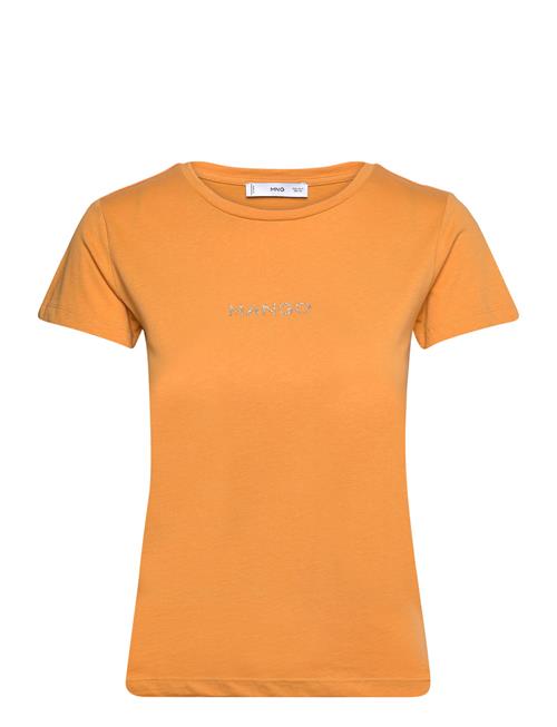 Logo Cotton T-Shirt Mango Orange