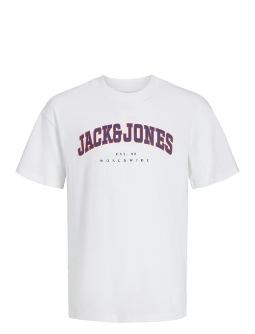 Jack & Jones Jjecaleb Varsity Tee Ss O-Neck Noos Jnr Jack & J S White