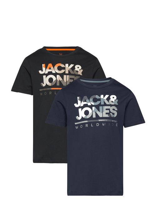 Se Jack & Jones Jjluke Tee Ss Crew Neck 2Pk Mp Jnr Jack & J S Navy ved Booztlet