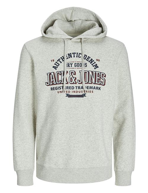 Se Jack & Jones Jjelogo Sweat Hood 2 Col 24/25 Noos Jack & J S Grey ved Booztlet