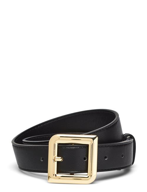 Se Mango Square Buckle Belt Mango Black ved Booztlet