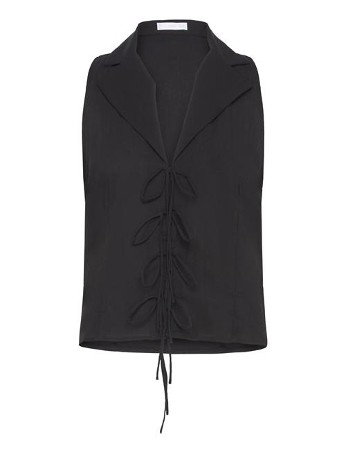 Se Mango Sleeveless Blouse With Bows Mango Black ved Booztlet