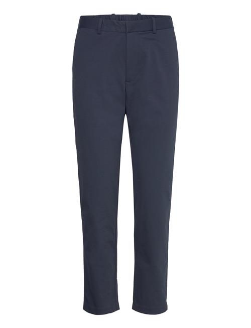 Mango Slim Fit Technical Fabric Trousers Mango Navy