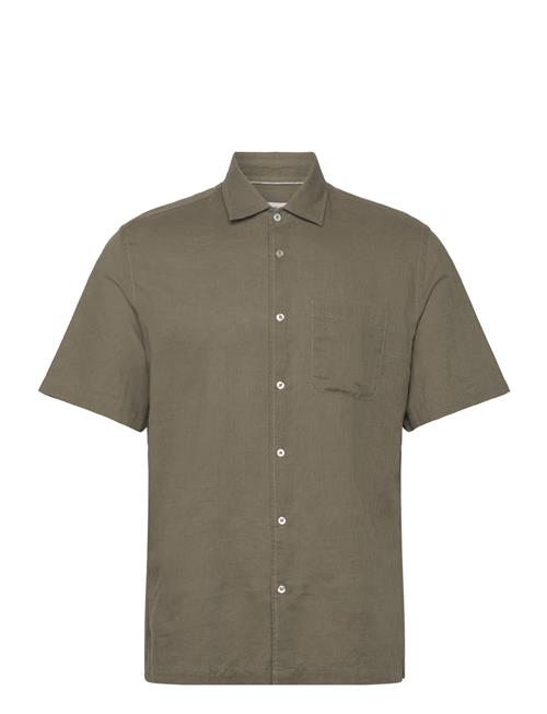 Mango Regular-Fit Linen Shirt With Pocket Mango Khaki