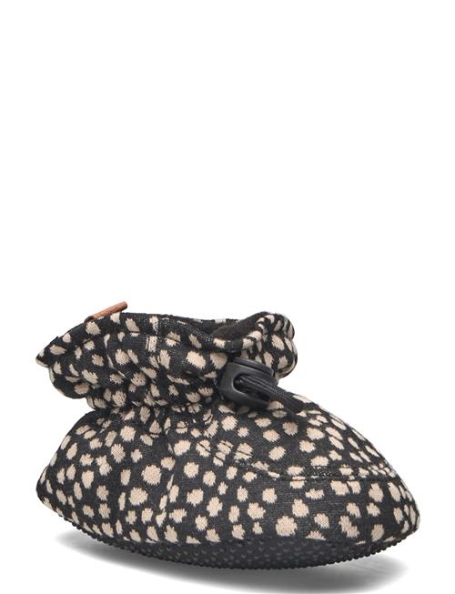 Melton Spots Textile Slippers Melton Black