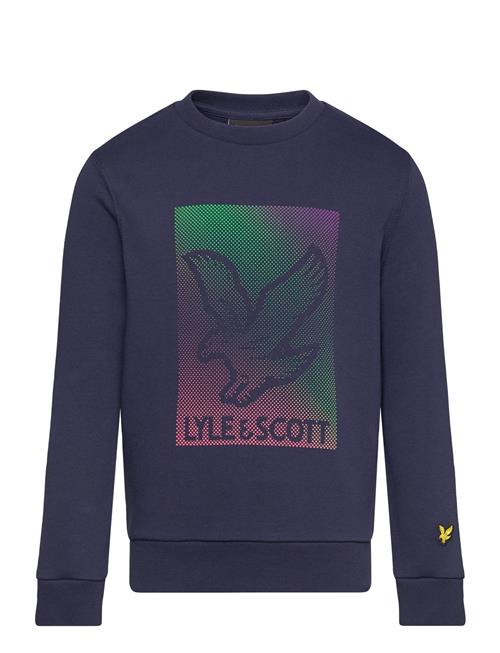 Se Lyle & Scott Dotted Eagle Graphic Sweatshirt Lyle & Scott Purple ved Booztlet