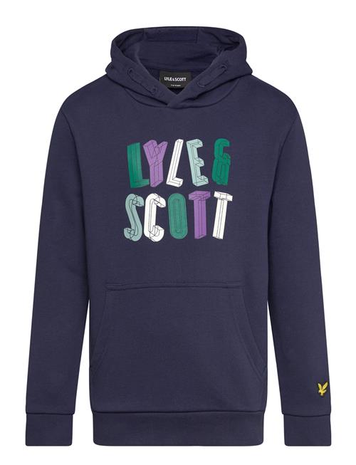 Lyle & Scott Polygon Graphic Hoodie Lyle & Scott Navy