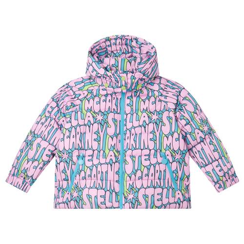 Stella McCartney Kids Logo Vinterjakke Multifarvet | Lilla | 4 years