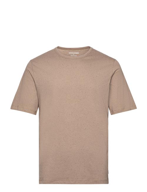 Se Jack & Jones Jjniel Tee Ss Crew Neck Jack & J S Beige ved Booztlet