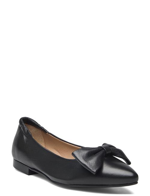 Bianco Biatracey Bow Flats Smooth Leather Bianco Black