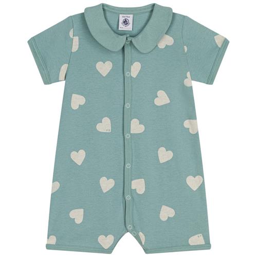 Se Petit Bateau Hjertemønstret Romper Grøn | Grønn | 12 months ved Babyshop