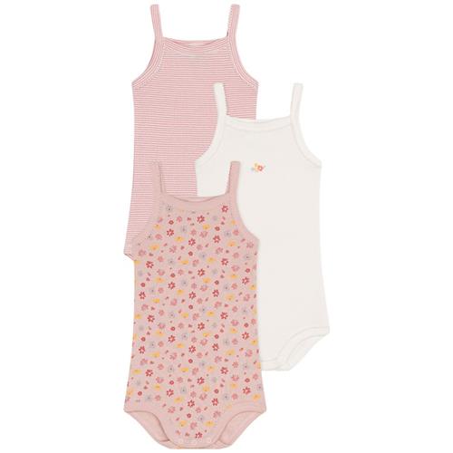 Petit Bateau 3-pak Mønstrete Babybodyer Lyserød | Lyserød | 12 months