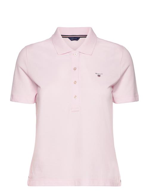 Emb Original Shield Pique Polo GANT Pink