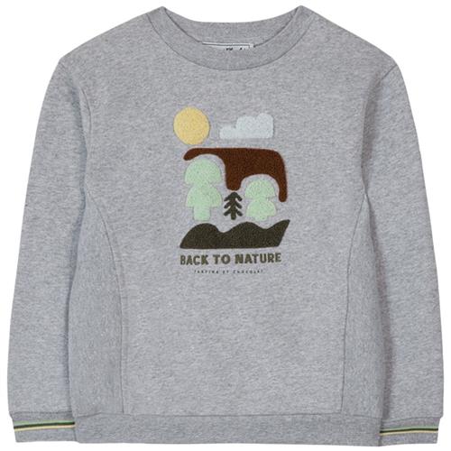 Se Tartine et Chocolat Sweatshirt Med Tryk Gråmeleret | Grå | 8 years ved Babyshop