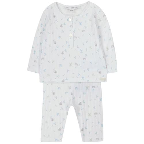 Se Tartine et Chocolat Mønstret Pyjamas Hvid | Hvid | 12 months ved Babyshop