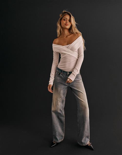 Se Nelly - Blå - Low Waist Loose Jeans ved Nelly