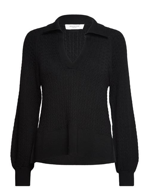 Se Rosemunde Merino Wool Pullover Rosemunde Black ved Booztlet