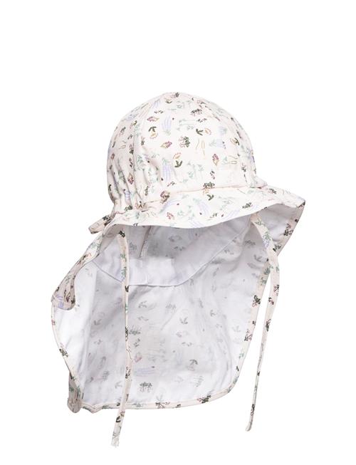 Melton Hat W/Neck & Ties W/Print Melton Cream