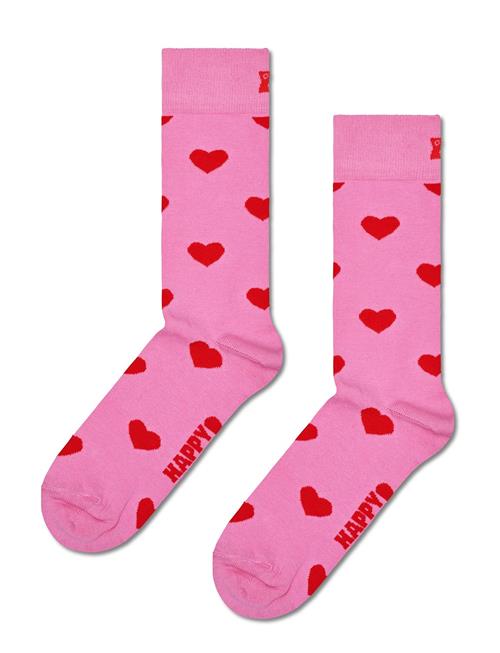 Se Happy Socks Heart Sock Happy Socks Pink ved Booztlet