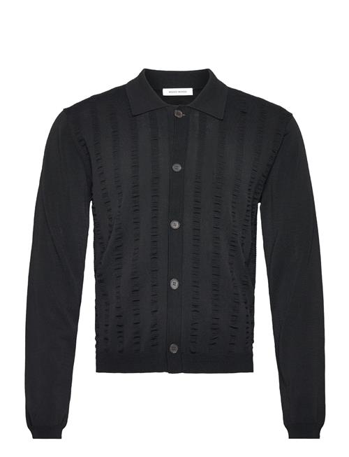 Se Bryce Knit Shirt WOOD WOOD Black ved Booztlet