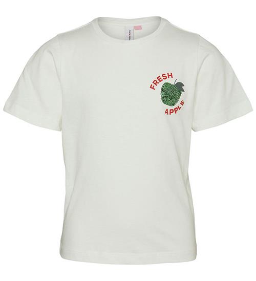 Vero Moda Girl Vero Moda Girl T-shirt - VmEllie - Snow White/W. Balsam Green